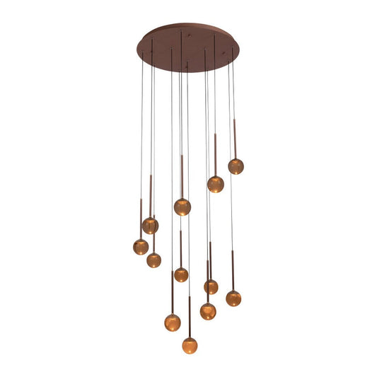 Suspension Lucide Calina - LED - Intensité réglable - Ø 69,9 x 209,3 cm - Couleur café