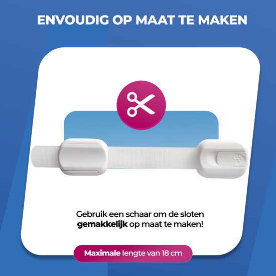 Roegaarden Child lockers - protection des casiers pour enfants - Sans perçage - Blanc - 8 pièces