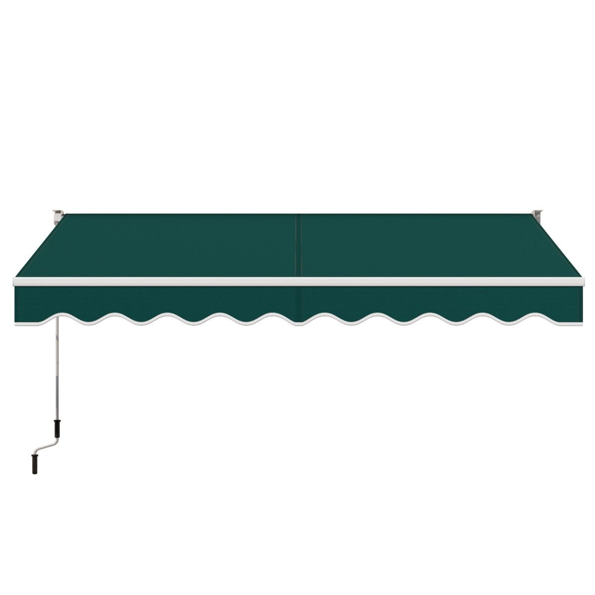 Coast Sunshade 295x250 cm Green - Extension manuelle, Angle réglable 40°-100°, Pas de perçage, Cadre en aluminium