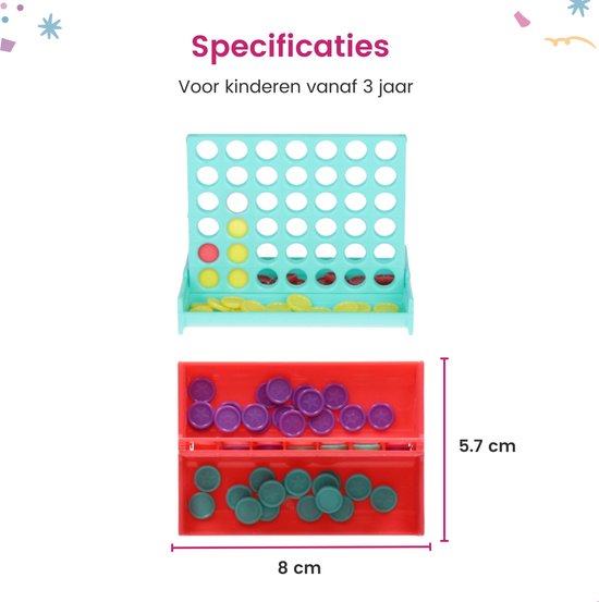Partizzle 24x Mini jeux de quatre - Jeu de société/jeu de voyage/casse-tête - Cadeaux pour la famille - Petits jeux de Grabbelton - Cadeaux pour les enfants et les adultes