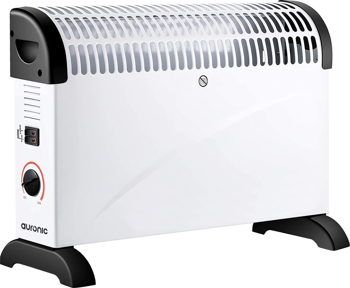 Auronic Chauffage électrique -  750/1250/2000 Watts - Thermostat réglable - Blanc