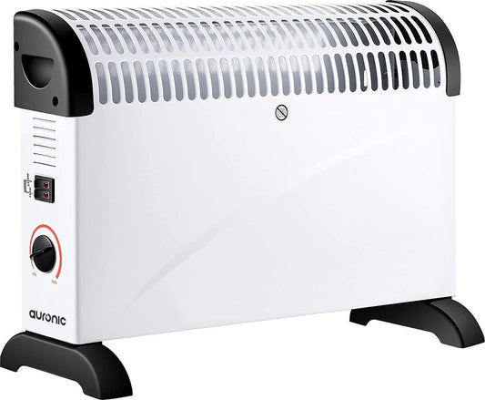 Auronic Chauffage électrique -  750/1250/2000 Watts - Thermostat réglable - Blanc