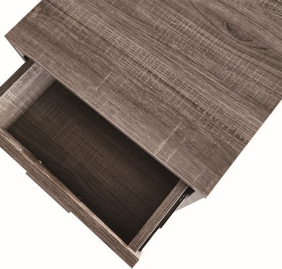 Table de chevet - meuble d'entrée - avec tiroir - 60 cm de haut - marron