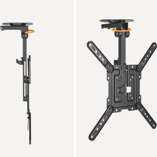 Support plafond écran TV - pliable rotatif inclinable - 23 à 43 pouces