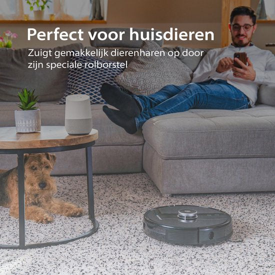 Blaupunkt Bluebot XTREME - Robot aspirateur avec fonction balayage - 3000Pa de puissance d'aspiration - Navigation laser - App et commande vocale