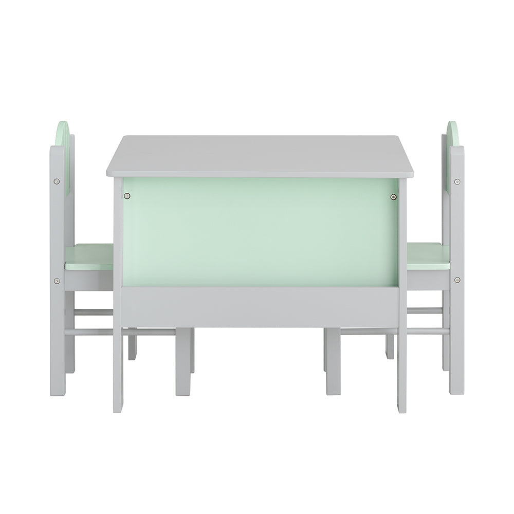 SoBuy Table enfant avec 2 chaises - Max. 75 kg - 60 x 60 x 48 cm - Vert clair