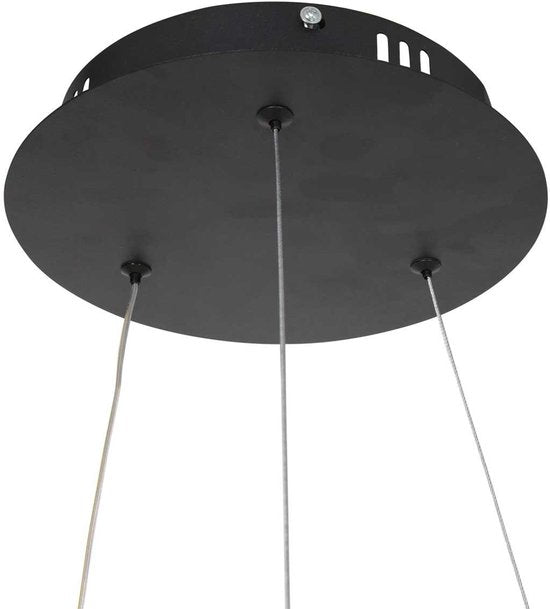 Suspension Ringlux 3502ZW noire 60 cm, design en métal, Steinhauer - Hauteur réglable, idéale pour une utilisation en intérieur