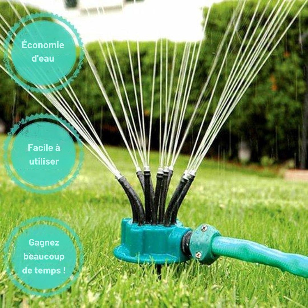 Arroseur multifonctionnel de jardin PREMIUM - eau - noir/vert