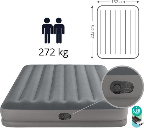 Intex Prestige Mid-Rise air bed - Queen size - Pompe électrique intégrée