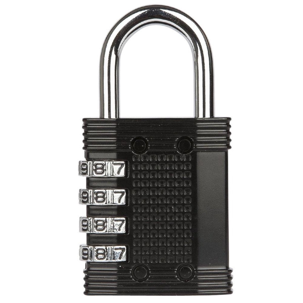 Cadenas LifeGoods - serrure à chiffres - 4 chiffres - résistant aux intempéries - noir