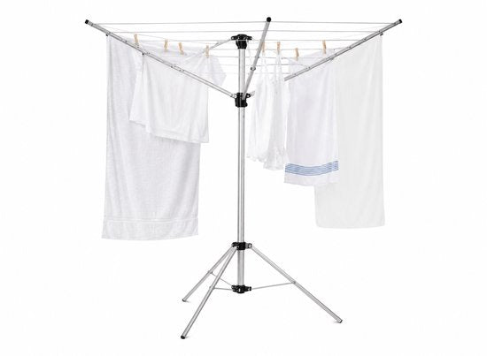 Séchoir à linge Nexxt, pliable et pivotant – longueur de séchage de 16 mètres – 121 x 105 x 140 cm