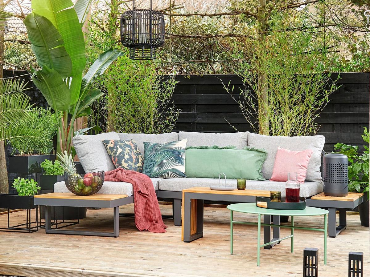 Ensemble de salon SenS-Line Olympia - Design multifonctionnel - 4 places - Anthracite