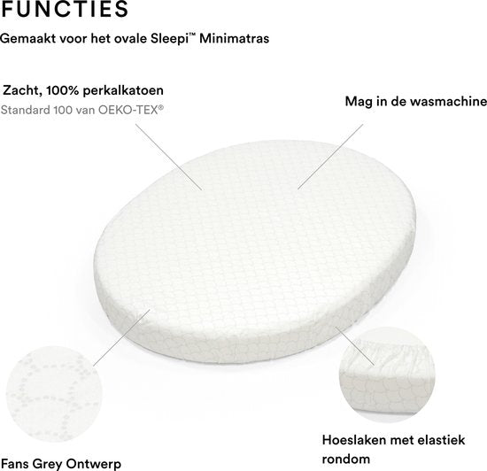 Drap-housse Stokke® Sleepi™ Mini V3 - Fans Grey