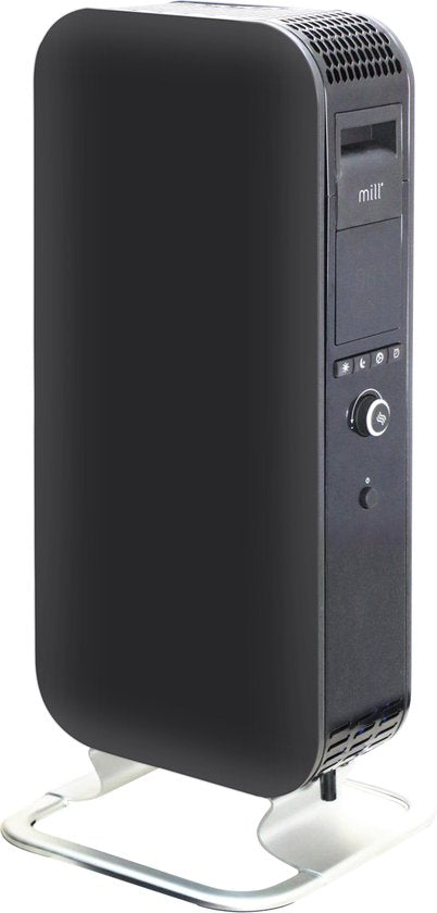 Mill AB-H1000DN BLACK - radiateur à huile design - 1 000 watts - n'assèche pas l'air - silencieux - noir - garantie de 5 ans