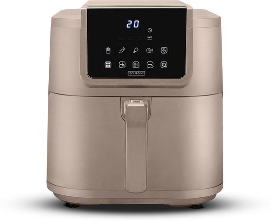 Bourgini Slimfit Airfryer XXL Beige - Friteuse à air chaud - 8 litres - 1700W - sans PFAS