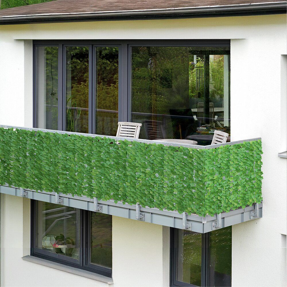 WENKO Ivy Brise-vue vert - 3 x 1 m - Plastique