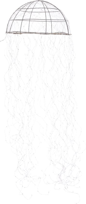 Luca Lighting Lustre Méduse avec éclairage LED blanc chaud - H150 x Ø45 cm - Silver