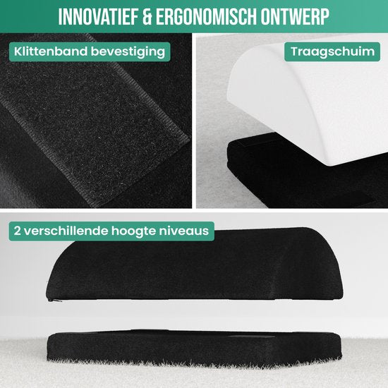 Avalo Footrest Desk Fabric - noir
