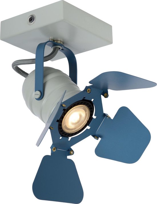 Lucide PICTO - Spot de plafond (lampe de plafond) pour chambre d'enfant - 1xGU10 - Bleu