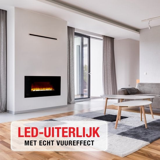 Classic Fire Atmosphere Fireplace Vancouver AJ145 - 2000 Watts - LED - avec télécommande