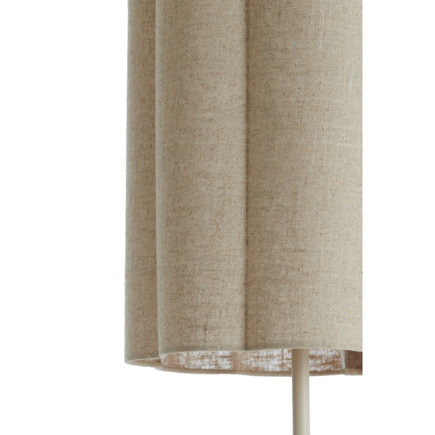 Light & Living Lampadaire Fringe Ø 30 cm, H 165 cm, Crème - Design scandinave