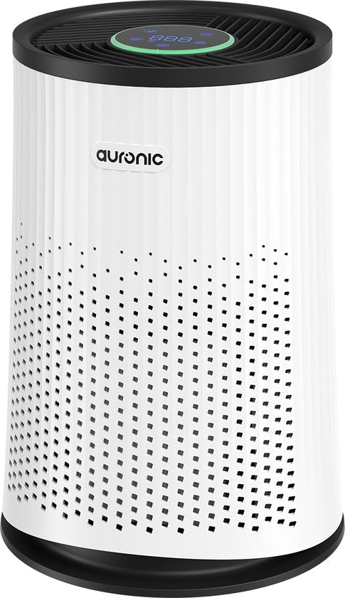 Auronic Air Purifier Compact Pro - Avec filtre HEPA 13 - 150 m³/h - 30 m² - Fonction aromathérapie - 3 niveaux - Purificateur d'air - Blanc