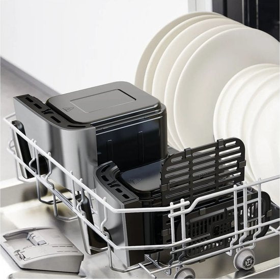 Tefal Dual Easy Fry & Grill EY905D - Friteuse à air chaud XXL - Acier inoxydable - 2 700 W - 8,3 L