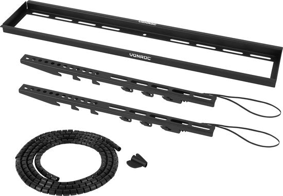 VONROC Support TV - Support mural TV fixe pour 37 à 85 pouces - Universel jusqu'à 60 kg. - Matériel de montage inclus