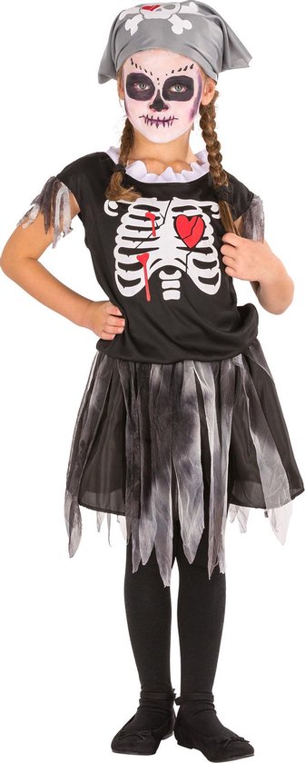 dressforfun - pirate squelette costume 128 (8-10y) - déguisement halloween déguisement carnaval déguisement carnaval déguisement carnaval déguisement carnaval - 300002