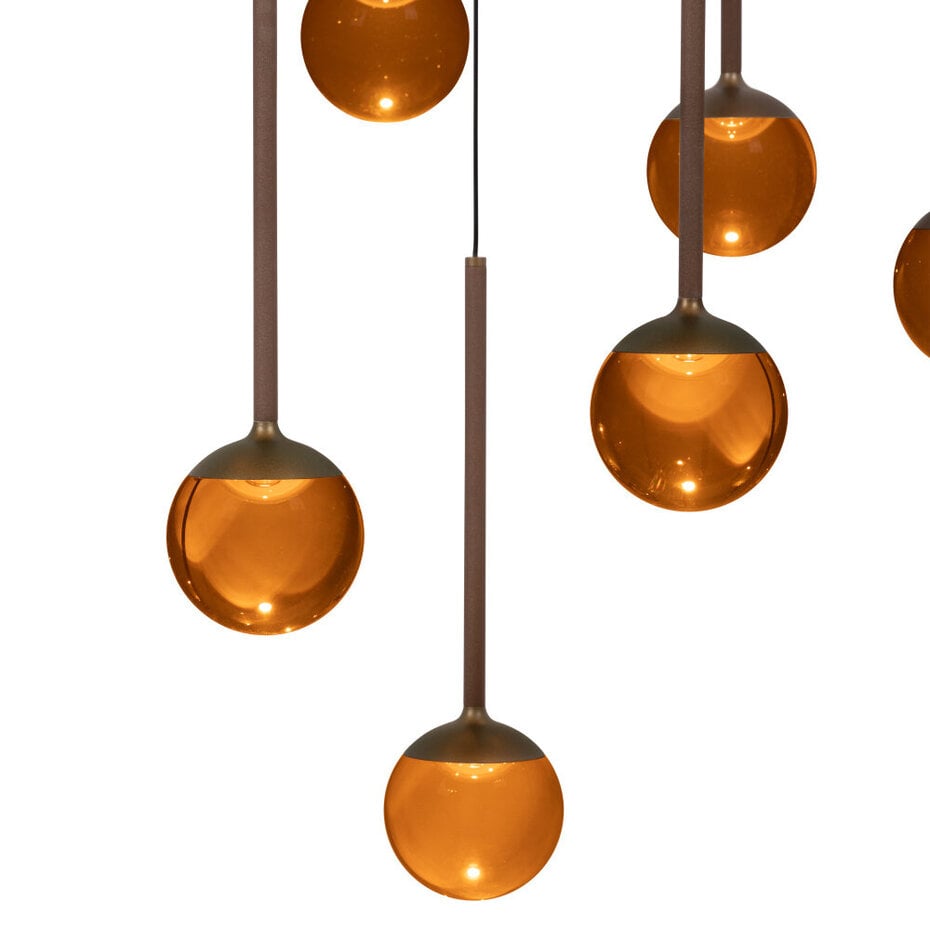 Suspension Lucide Calina - LED - Intensité réglable - Ø 69,9 x 209,3 cm - Couleur café