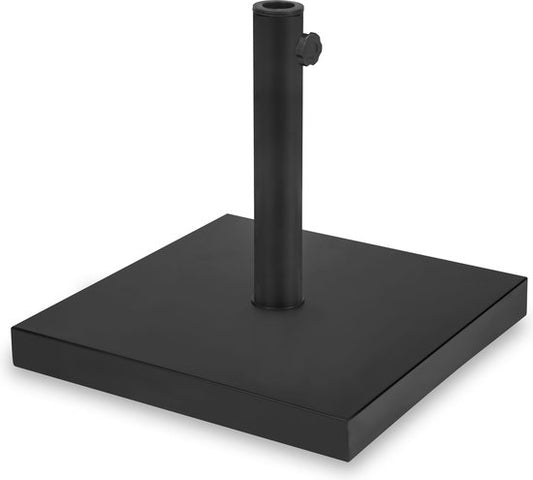 VONROC socle de parasol Rosolina - Socle de parasol en métal avec remplissage en béton - 45x45cm - 26 kg - Pour parasols à manche