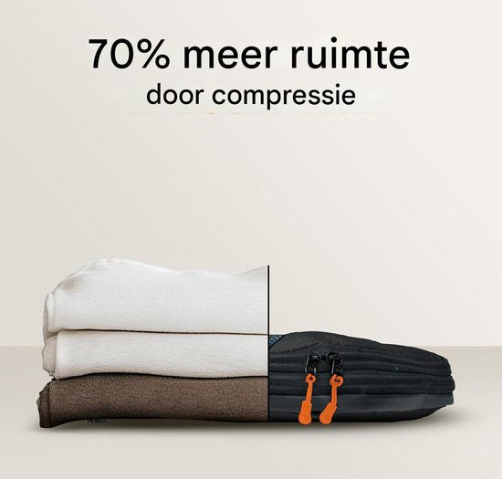 Cubes d'emballage avec compression pour la valise et le sac à dos, sac d'emballage inclus, Desert Whisper - Beige