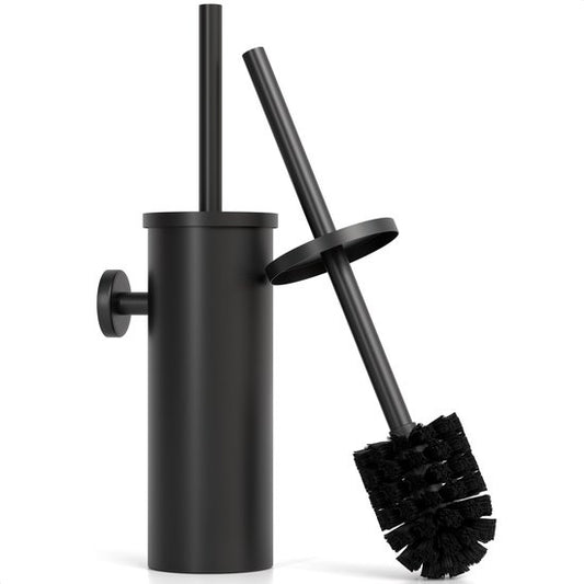 Avalo Toilet Brush With Holder - Hanging - Stainless Steel Black - Toilet Brush With Holder