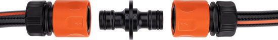 BLACK+DECKER Tuyau d'arrosage interconnectable - ⌀ 3.2 x 5.2 CM - Permet de connecter 2 tuyaux - Noir