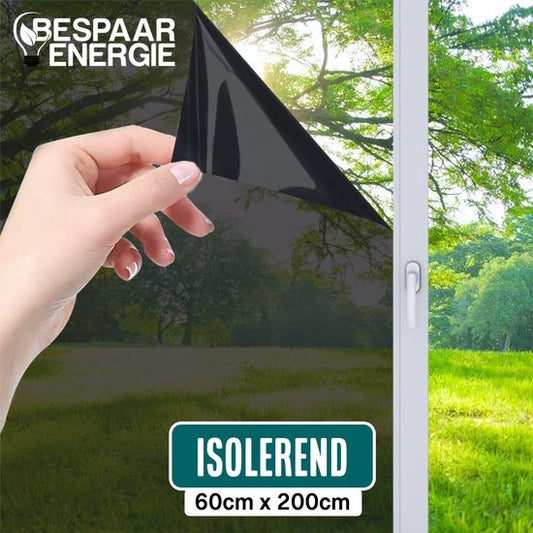 Homewell Film solaire pour fenêtre HR 60x200cm - Protection UV - Isolant et autocollant - Teinte noire 39%.