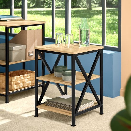 tectake® - Table d'appoint Nottingham industrial dark - table de chevet - 404263