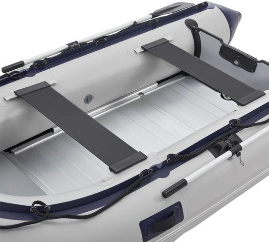 Bateau gonflable / Dinghy gonflable / boat - 2 banquettes - Gris - 2 pagaies incluses