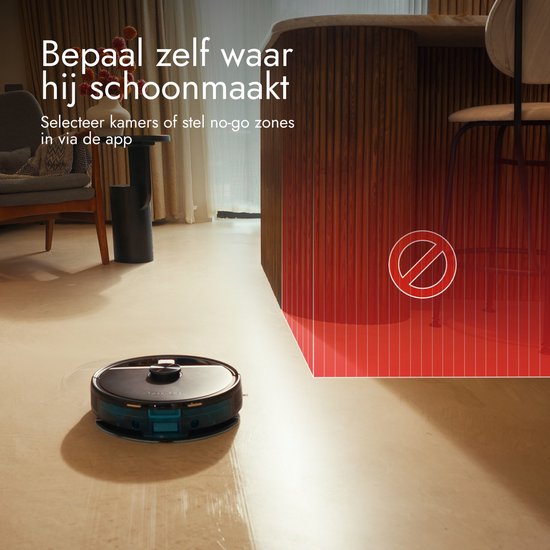 Aspirateur robot Bloomfold avec fonction de lavage et station de vidage - Puissance d'aspiration de 19 000 Pa – Navigation LiDAR - 180 minutes - Aspirateur robot intelligent doté d'une IA - Adapté aux poils d'animaux