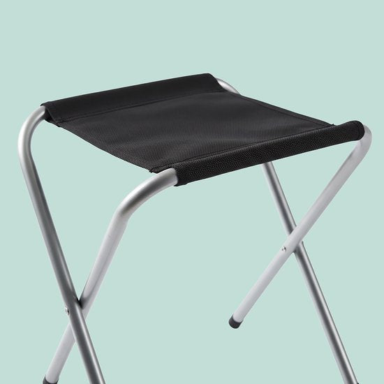 Table de camping - avec 4 chaises - pliable - réglable - noire
