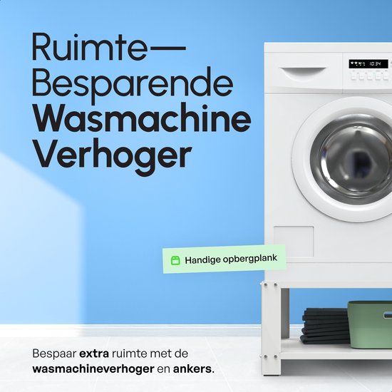 Bodo® Set d'ancrage mural blanc - Pour le dispositif de levage de lave-linge Bodo