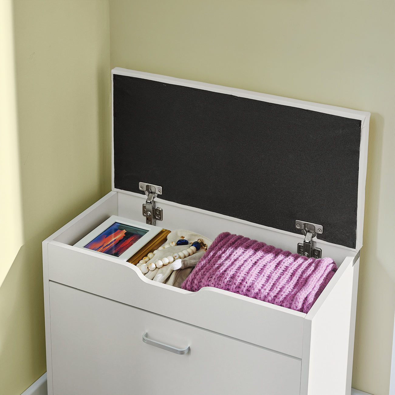 Meuble de rangement pour chaussures - SoBuy - Avec siège et tiroir de rangement - 60 x 30 50 cm - Blanc
