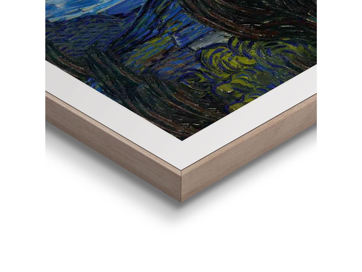 OrangeWallz Van Gogh « La Nuit étoilée » - Cadre en bois - 50 x 70 cm