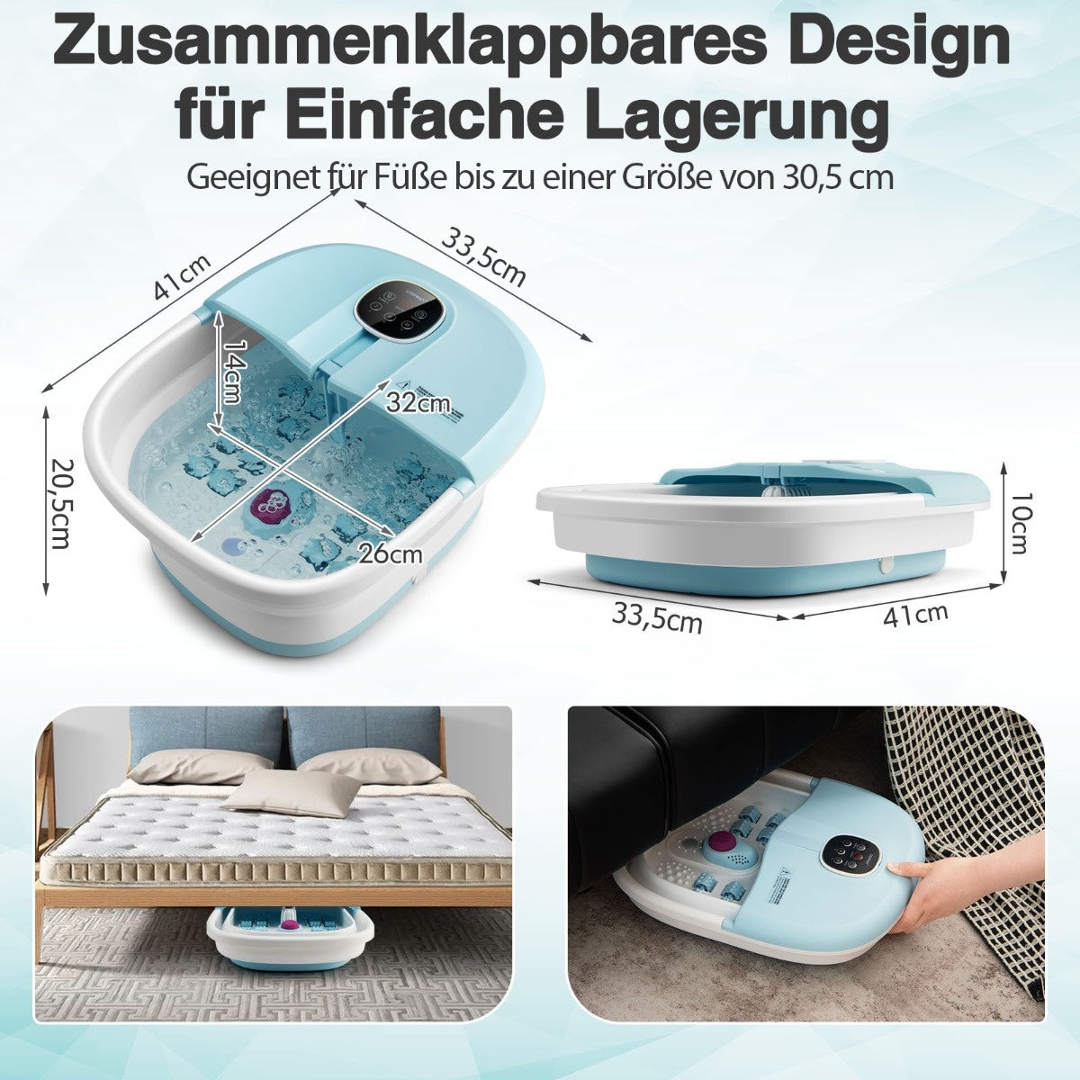 Bain de pieds Coast Massage - 48°C - 500W - 34 x 41 x 21 cm