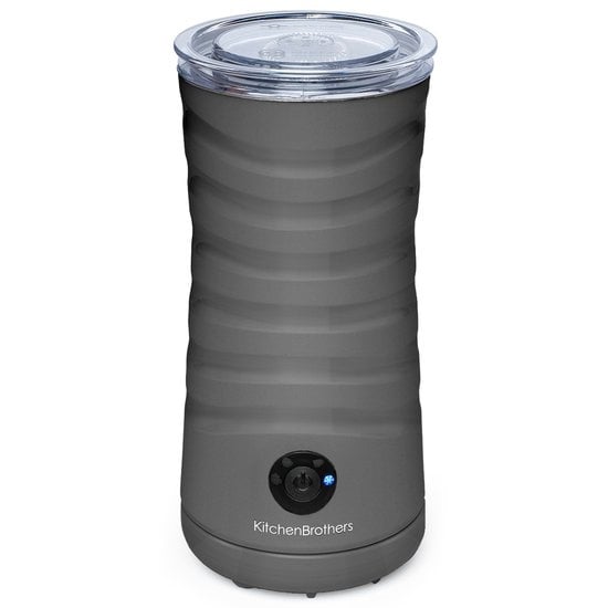 KitchenBrothers Mousseur à lait électrique - 4 en 1 - 240 ML - Mousseur à lait pratique - Anthracite