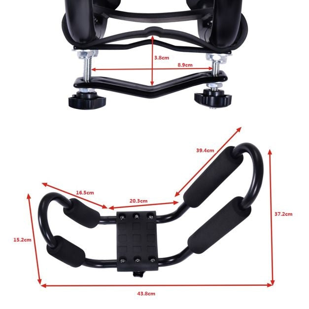 Coast 4 x Kayak Carrier Boat Holder Universal for car roof racks, including 4 all-purpose straps