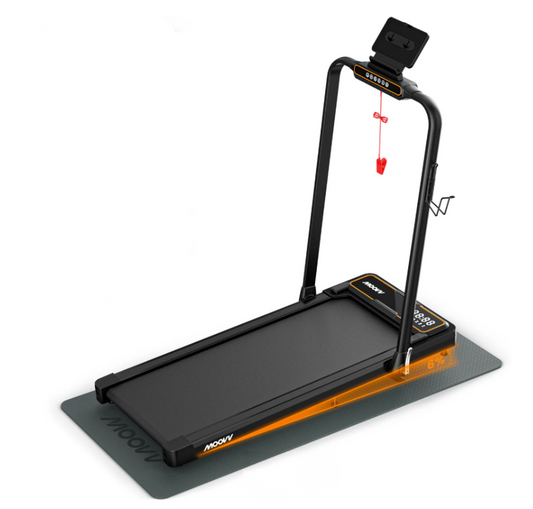 Moovv SmartStep Pro v3 Incline - Tapis de marche pliable - Tapis de marche avec fonction d'inclinaison de 10% - Tapis de marche pliable 1-12 km/h - Accessoires inclus