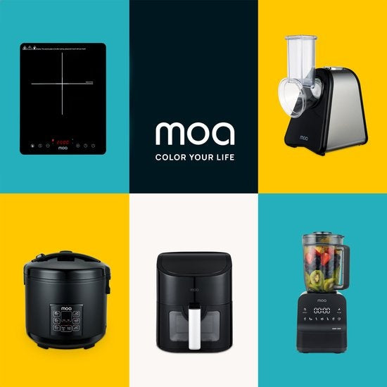 MOA Coupe légumes - Saladier - Multifonctionnel - Râpe électrique - Robot ménager - Hachoir - SM903
