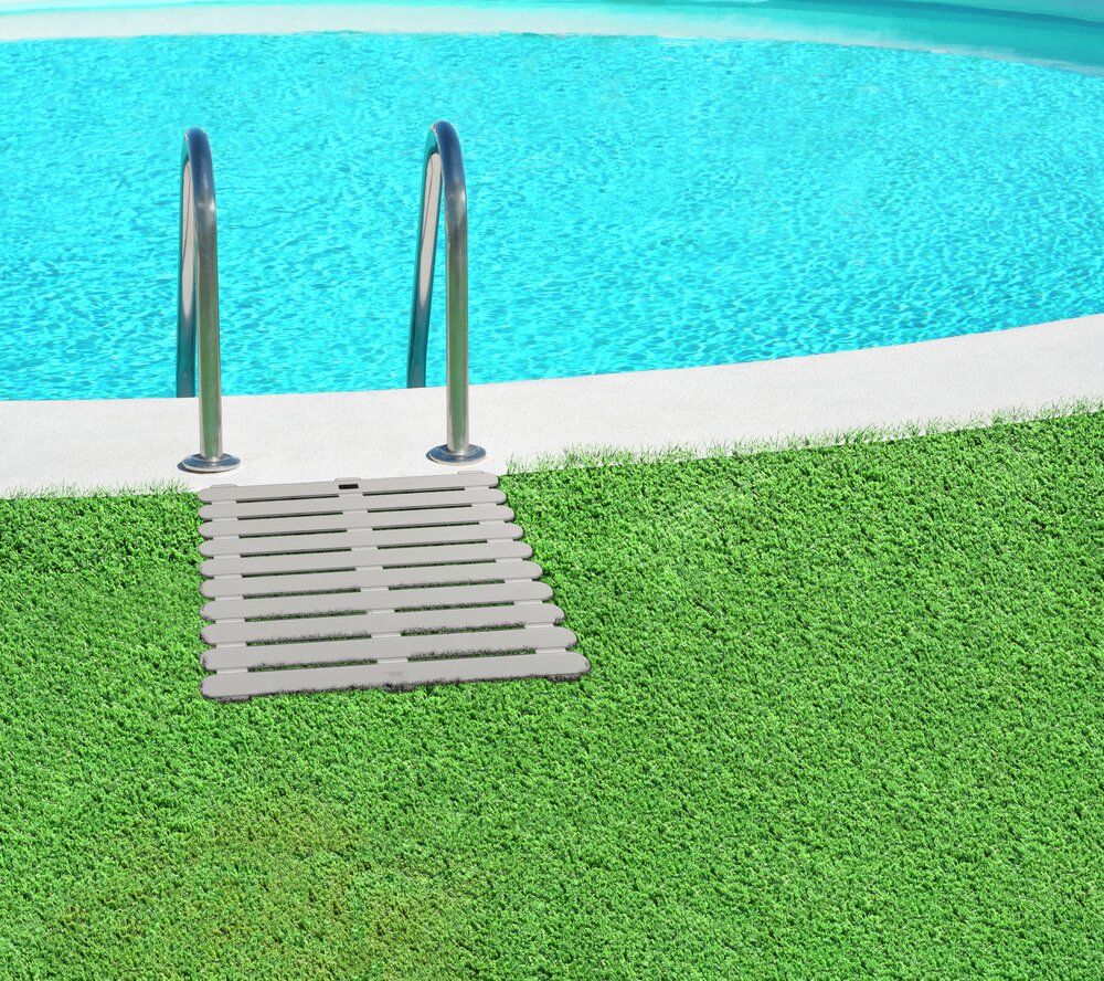 Grille de douche WENKO pour l'intérieur et l'extérieur, couleur taupe - 55 x 55 cm - Antidérapante