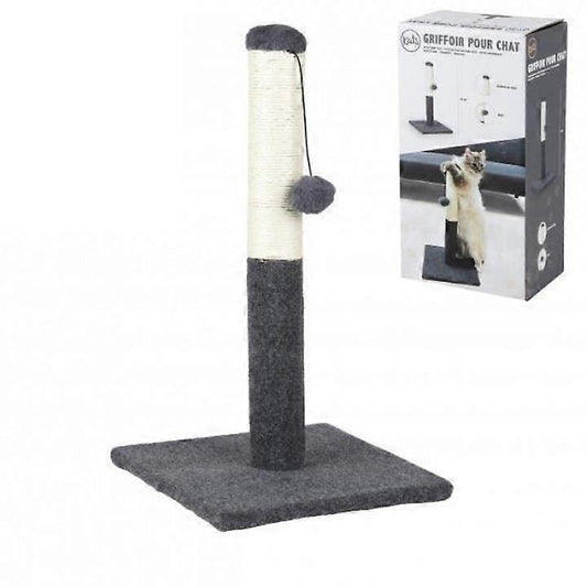 Accessoires pour animaux de compagnie : Arbre à chat 53 cm - Compact - Polyester - Résistant - Beige/Gris