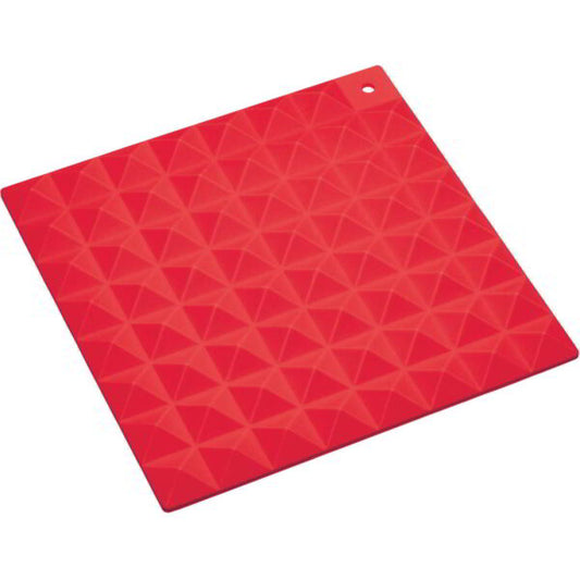 Colourworks Brights Silicone 16cm Square Coaster - rouge